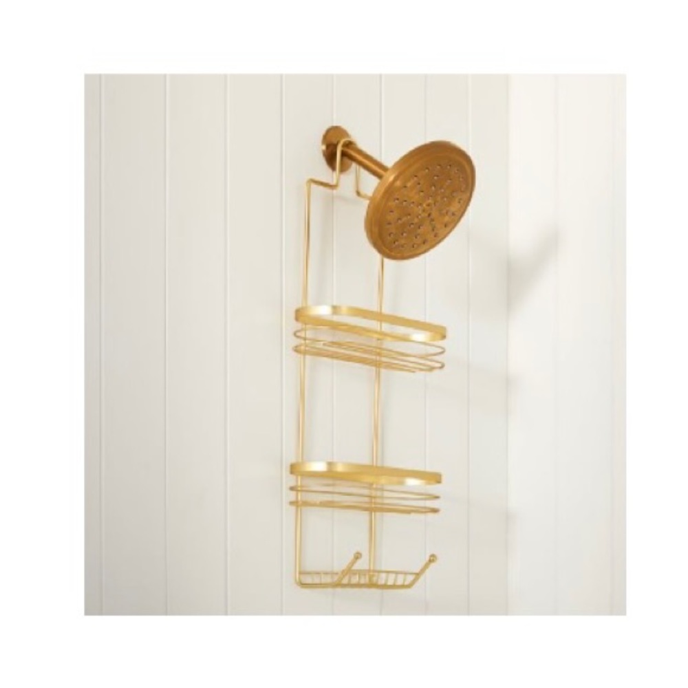 West Elm Eldred Shower Caddy in Brass